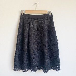 Isaac Mizrahi Floral Lace Knife Pleat Full Skirt